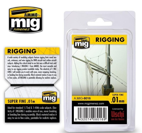 AMIG8016 RIGGING - SUPER FINE 0,01 MM AMIG8016 RIGGING - SUPER FINE 0,01 MM