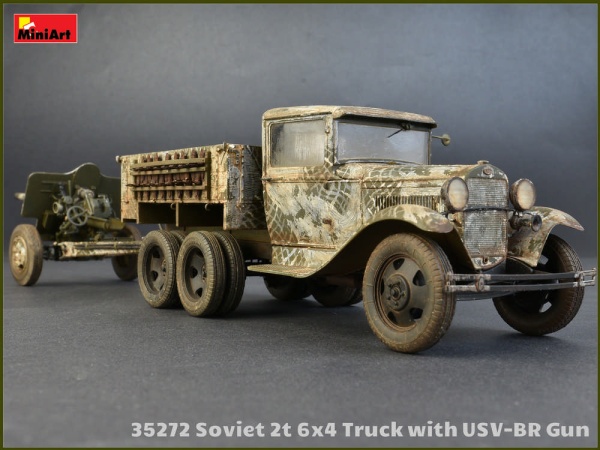 MA35272 1/35 Советский 2-х Тонный грузовик 6x4 с 76-мм УСВ-БР Пушкой 