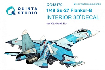 QD48170 1/48 3D Декаль интерьера кабины Су-27 (для модели KittyHawk)