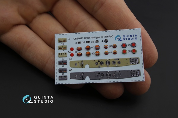 QD35027 1/35 3D Декаль интерьера кабины для Horch 4X4 type 1a (для модели Tamiya)