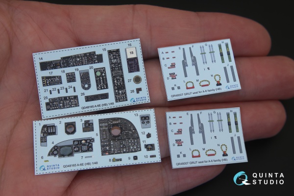 QD48165 1/48 3D Декаль интерьера кабины A-6E Intruder (для модели HobbyBoss)