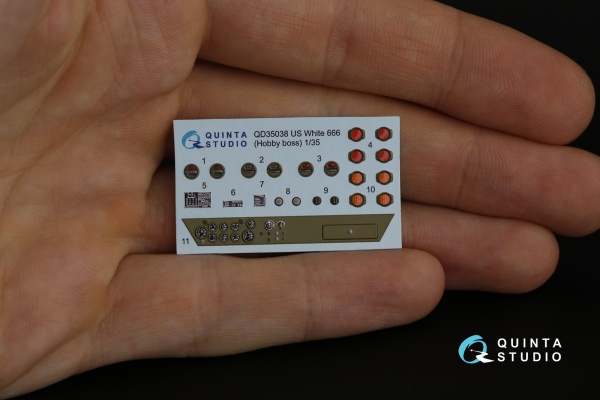 QD35038 3D Декаль интерьера кабины US White 666 (Hobby Boss)