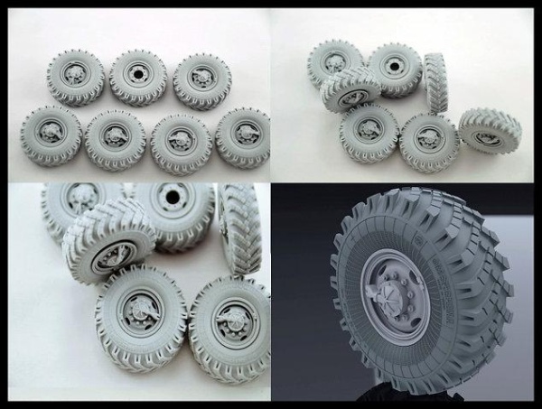 B35049 Набор колес ОИ-25 "Омскшина"для автомобиля Ур-4320 (6шт плюс запаска)