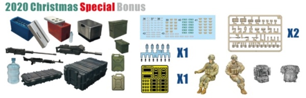 TK7315-G U.S.MODERN M1114 INTERIM FRAGMENT (FRAG) KIT 5 W/GPK TURRET & Detail Upgrade set