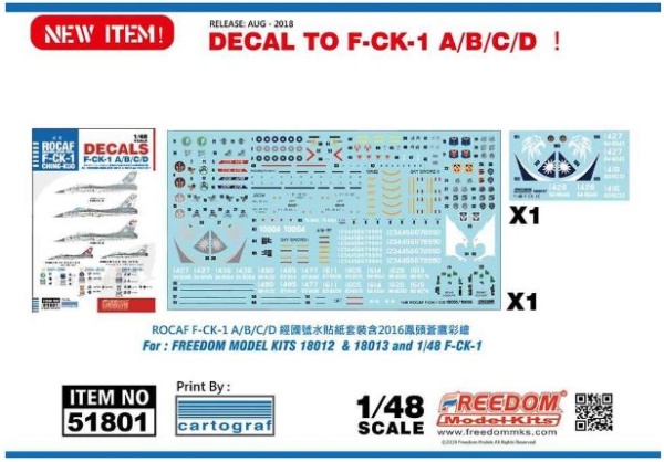 51801 F-CK-1 1/48 Decal Print by cartograf