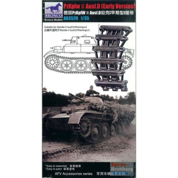 AB3520 Pzkpfw.2 Ausf.D(Early) Track Link Set