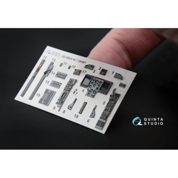 QD48024 1/48 3D Декаль интерьера кабины МиГ-29 СМТ (9-19)  (для модели GWH)