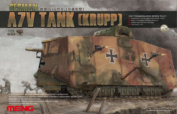 TS-017 1/35 German A7V Tank(Krupp)