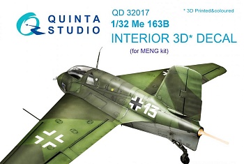 QD32017 3D Декаль интерьера кабины Me 163B (Meng)