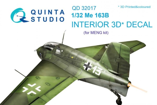 QD32017 3D Декаль интерьера кабины Me 163B (Meng)