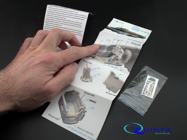 QD72008 1/72 3D Декаль интерьера кабины Ил-2 (для модели Tamiya)