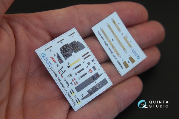 QD48089 1/48 3D Декаль интерьера кабины Me-262A (для модели HobbyBoss)