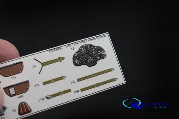 QD48009 1/48 3D Декаль интерьера кабины И-16 тип 18/24 (для любых моделей)