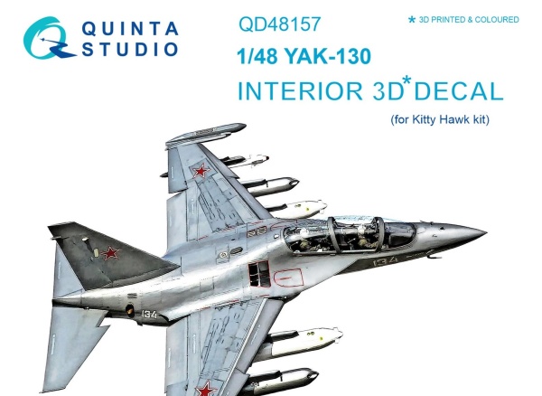 QD48157 1/48 3D Декаль интерьера кабины Як-130 (для модели KittyHawk)