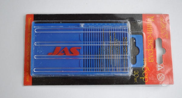 4272 Мини-сверла, диаметр 0,3 - 1,6 мм, набор, 20 шт., HSS 4241, нитрид-титановое покрытие