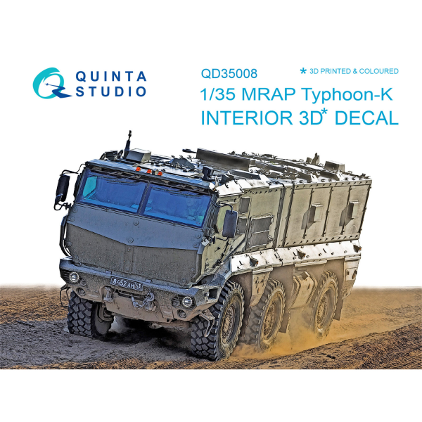 QD35008 1/35 3D Декаль интерьера кабины для Тайфун-К (для модели Takom)