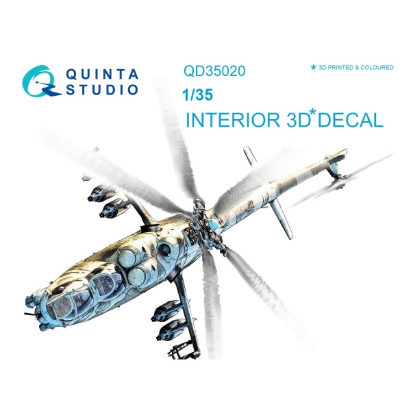 QD35020 1/35 3D Декаль интерьера кабины Ми-24В (для модели Трубач)