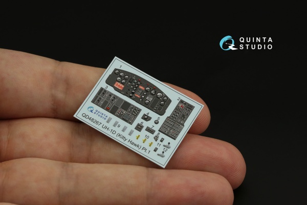 QD48267 1/48 3D Декаль интерьера UH-1D (KittyHawk)