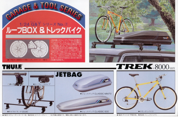 11042 1/24 Garage & Tool Series, No.07 Roof Box & Trek Bicycle (Model Car)