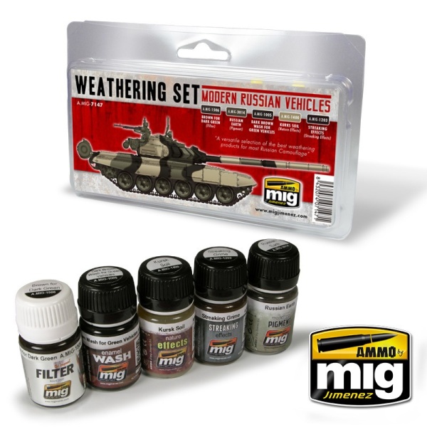 AMIG7147 MODERN RUSSIAN VEHICLES WEATHERING SET AMIG7147 MODERN RUSSIAN VEHICLES WEATHERING SET