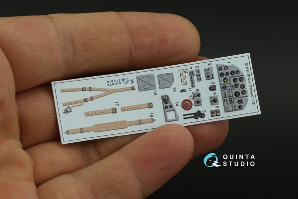 QD48020 1/48 3D Декаль интерьера кабины Ил-2  (для модели Tamiya)