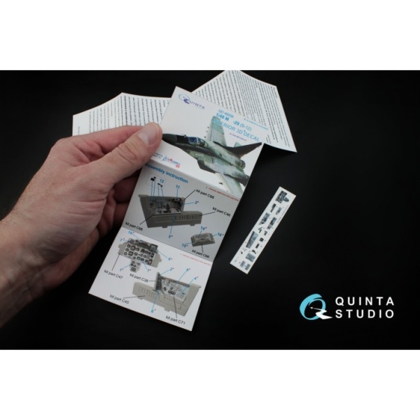 QD48008 3D Декаль интерьера кабины МиГ-29 (9-12)  (для модели GWH)