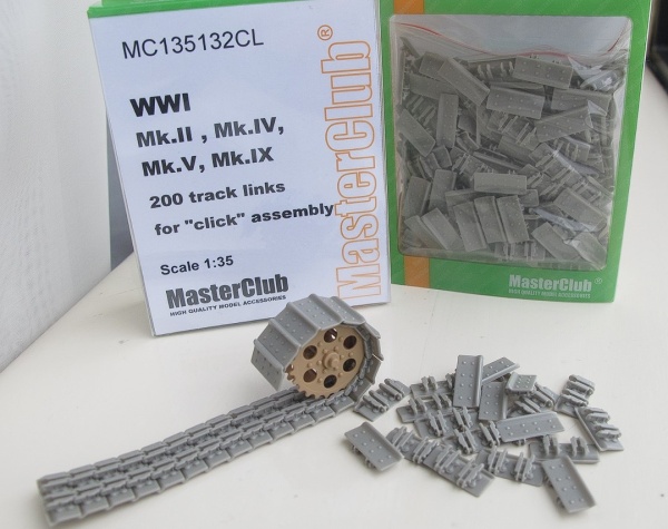 MC135132CL 1/35 Resin tracks for Mark IV, Mk.II, Mk.V, Mk.IX WWI