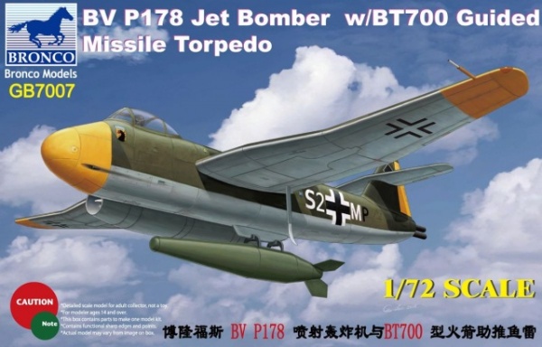 GB7007 1/72 Blohm & Voss BV P178 Jet Bomber w/BT700