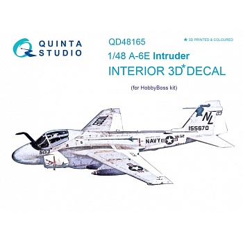 QD48165 1/48 3D Декаль интерьера кабины A-6E Intruder (для модели HobbyBoss)