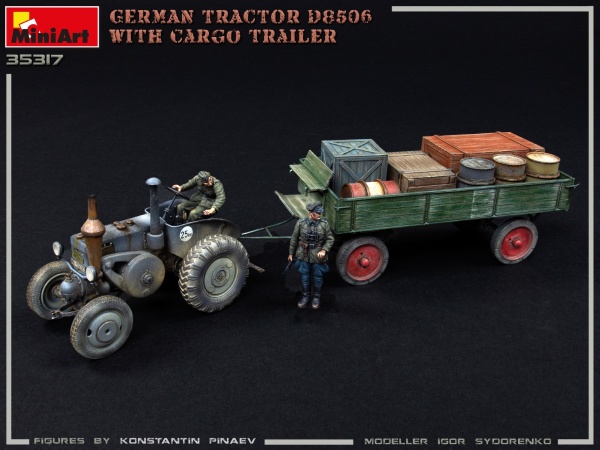 MA35317 Немецкий трактор D8506 с прицепом