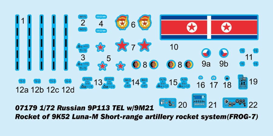 Т07179 Russian 9P113 TEL w/9M21 Rocket of 9K52 Luna-M Short-range artillery rocket system(FROG-7)