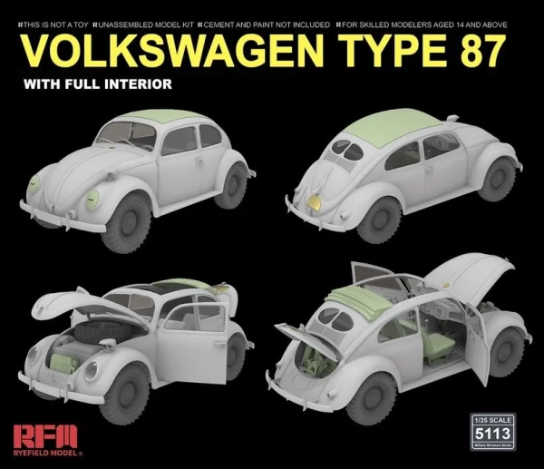 RM-5113 1/35 Немецкий автомобиль Volkswagen type 87 with full interior