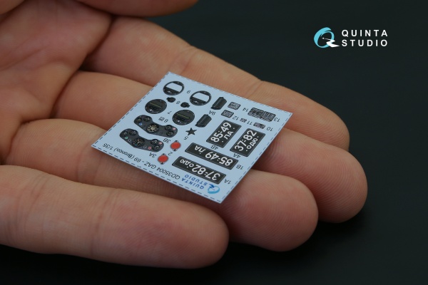 QD35004 1/35 3D Декаль интерьера кабины для семейства ГАЗ 69 (для модели Bronco)