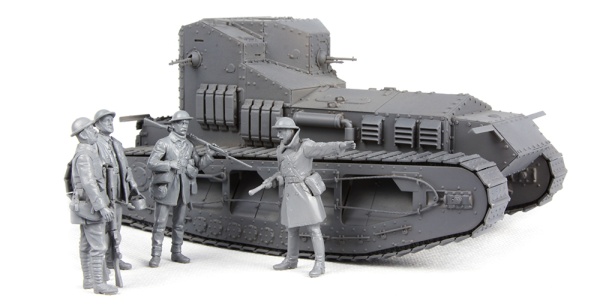 TS-021s 1/35 BRITISH MEDIUM TANK Mk.A WHIPPET & BRITISH INFANTRY