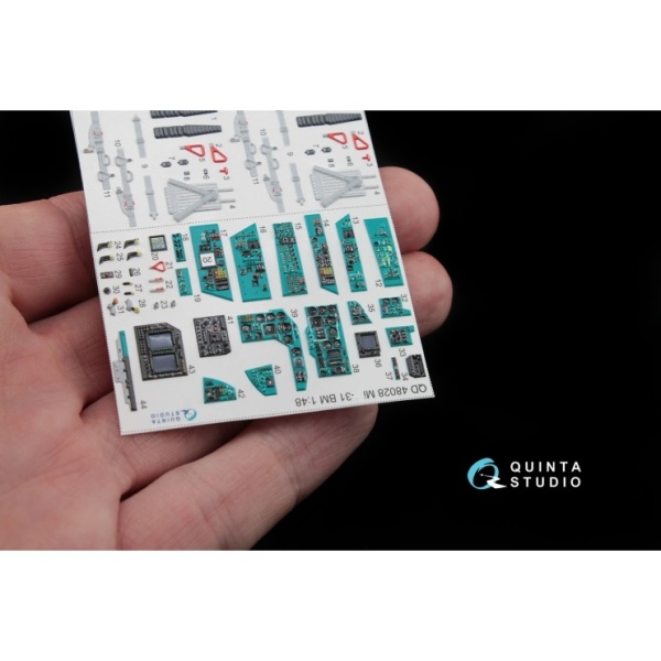 QD48028 3D Декаль интерьера кабины МиГ-31БМ (для модели AMK)