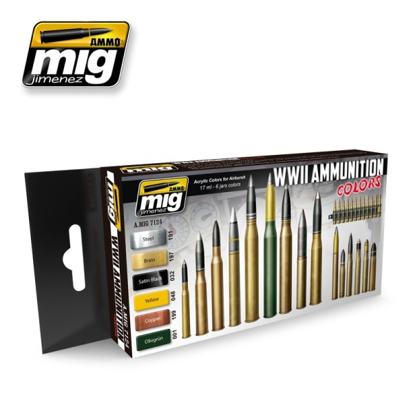 AMIG7124 WWII AMMUNITION COLORS (цвета снарядов) AMIG7124 WWII AMMUNITION COLORS (цвета снарядов)