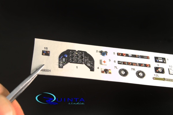 QD48001 1/48 3D Декаль интерьера кабины Як-3  (для модели Звезда 4814)