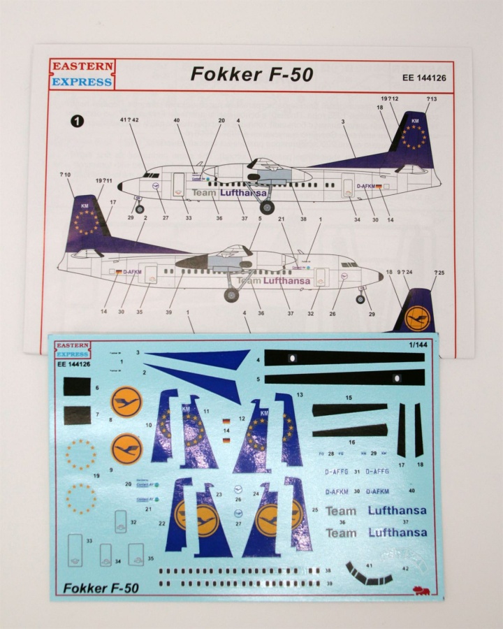 EE144126 Пас. самолет Fokker F-50 Lufthansa