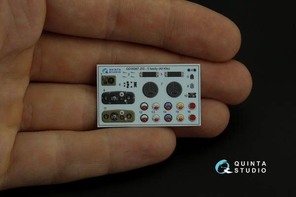 QD35067 1/35 3D Декаль интерьера кабины ЗИС-5 (для любых моделей)