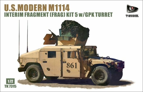 TK7315 U.S.MODERN M1114 INTERIM FRAGMENT (FRAG) KIT 5 W/GPK TURRET & Detail Upgrade set
