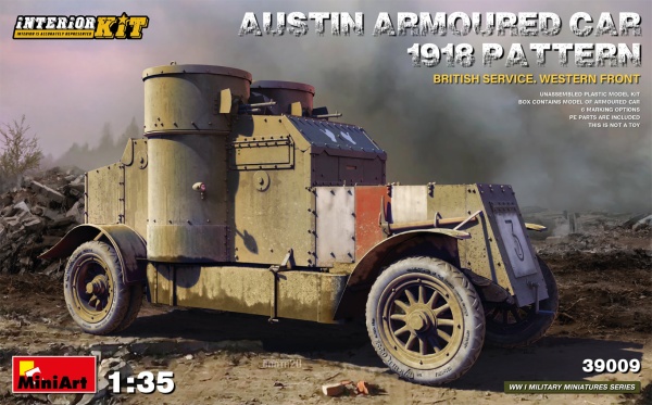 MA39009 Британский бронеавтомобиль AUSTIN 1918 г. Западный фронт. С интерьером