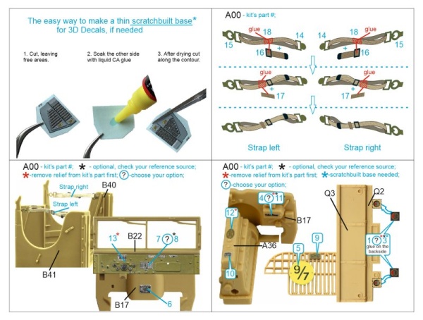 QD35059 1/35 3D Декаль интерьера GMC CCKW 352 Open Cab 3D-Printed & coloured Interior on