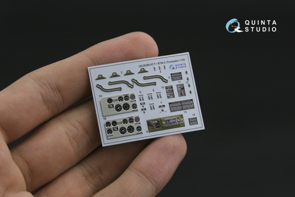 QD35080 1/35 3D Декаль интерьера кабины АТ-Т/БТМ-3 (Трубач)