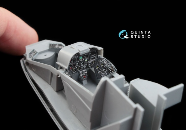 QD48036 3D Декаль интерьера кабины М-И-24В НАТО (черные панели) (для модели Звезда)