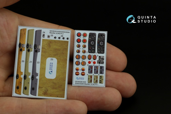 QD35028 1/35 3D Декаль интерьера кабины KHD A3000, Magirus S330, KHD S3000, KHD S3000/SS M Maultier 