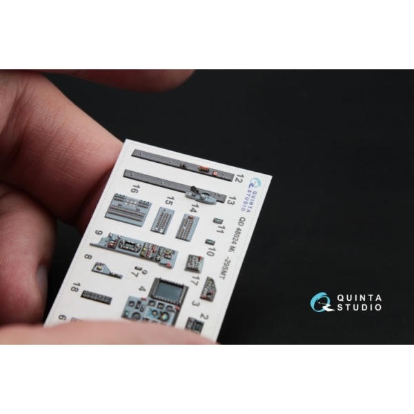 QD48024 1/48 3D Декаль интерьера кабины МиГ-29 СМТ (9-19)  (для модели GWH)