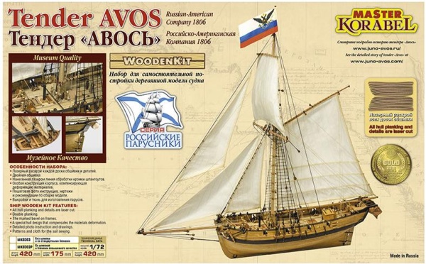 МК0303 Набор модели "Тендер Авось" М1:72