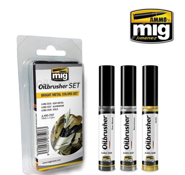 AMIG7507 OILBRUSHER BRIGHT METAL COLOR SET AMIG7507 OILBRUSHER BRIGHT METAL COLOR SET