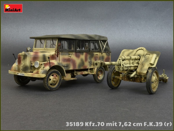 MA35189 1/35 Армейский автомобиль Kfz.70 с пушкой 7,62 cm F.K. 39 ( r )