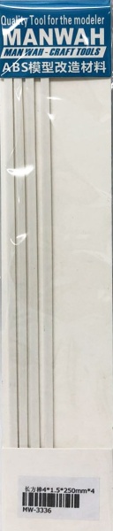 MW-3336 Модельный пруток прямоугольного сечения(ABS-пластик) 4*2*250mm